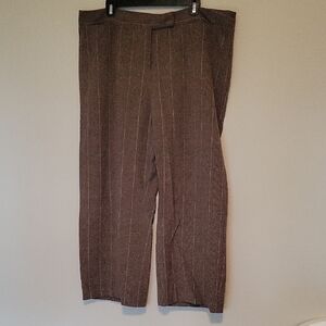 Women's Brown Pinstripe Pants